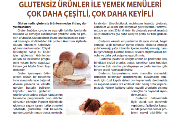 Glutensiz Ürünler ile Yemek Menüleri Çok daha Çeşitli, Çok Daha Keyifli