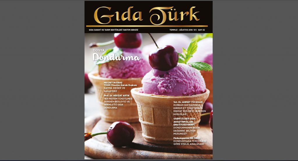 Gıda Türk Dergisi Temmuz Ağustos 2019