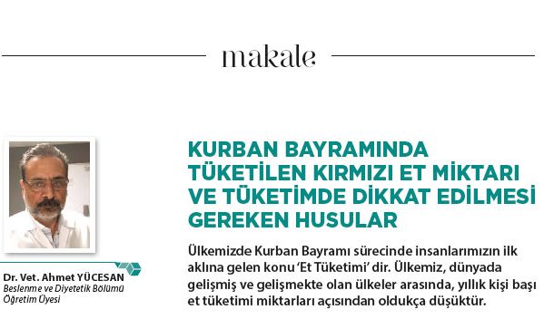 Kurban Bayramında Tüketilen Et Miktarı ve Tüketimde Dikkat Edilmesi Gereken Hususlar