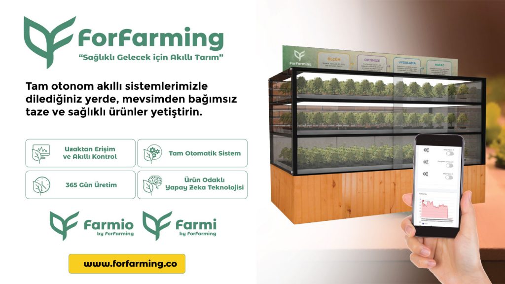 Yapay zeka teknolojileri ile dikey tarımı birleştiren akıllı topraksız tarım girişimi ForFarming 2.4 Milyon TL yatırım aldı