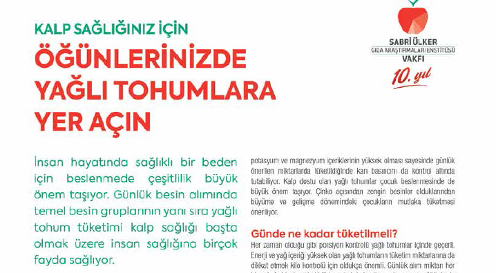 KALP SAĞLIĞINIZ İÇİN ÖĞÜNLERİNİZDE YAĞLI TOHUMLARA YER AÇIN