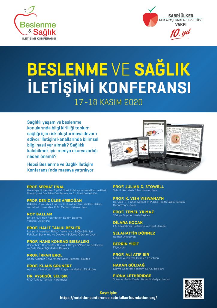 Dünyaca ünlü uzmanlar, 18 Kasım’da COVID-19 pandemisi için Sabri Ülker Vakfı Beslenme ve Sağlık İletişimi Konferansı’nda buluşuyor