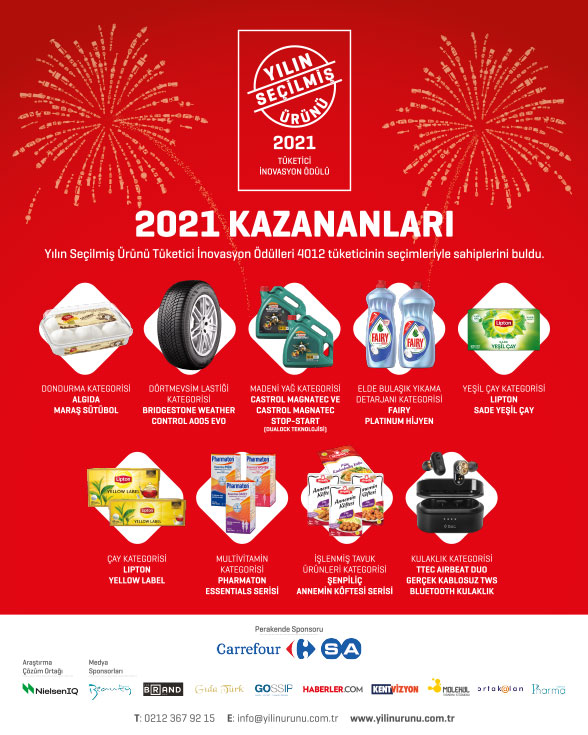 Yılın Seçilmiş Ürünü 2021 Kazananları