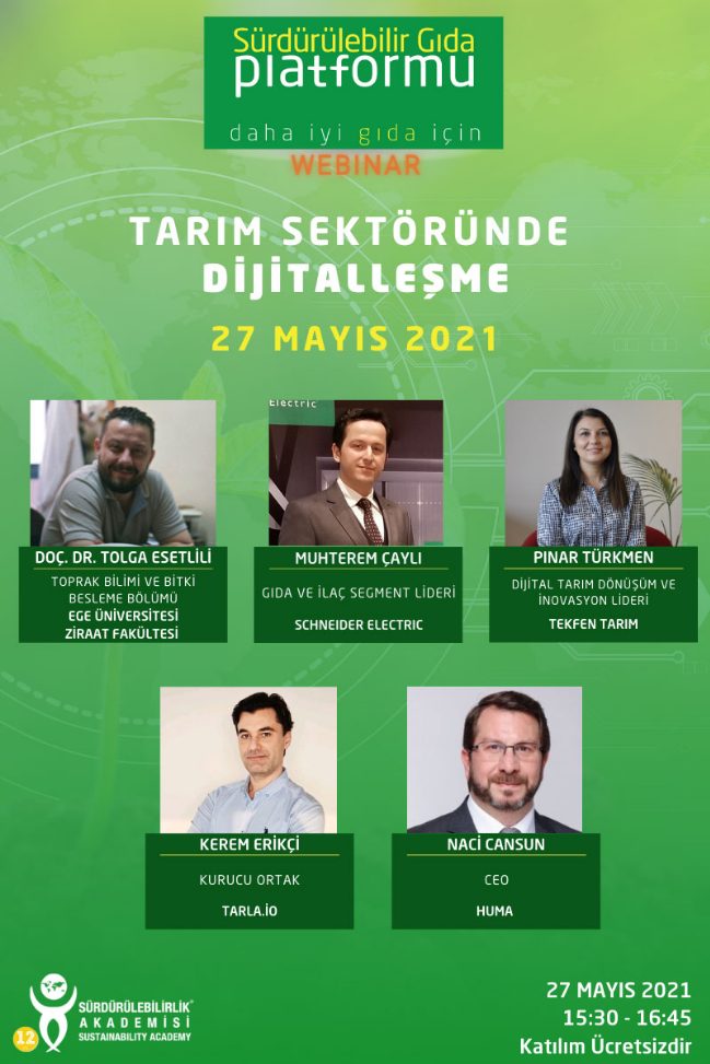 27 Mayıs Tarım Sektöründe Dijitalleşme Webinarı