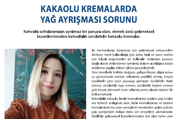 Kakaolu Kremalarda Yağ Ayrışması Sorunu