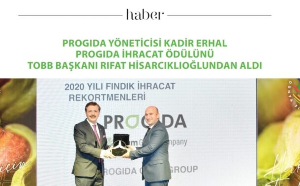 Progıda Yöneticisi Kadir Erhal Progıda İhracat Ödülünü TOBB Başkanı Rıfat Hisarcıklıoğlundan Aldı