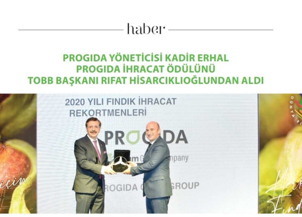 Progıda Yöneticisi Kadir Erhal Progıda İhracat Ödülünü TOBB Başkanı Rıfat Hisarcıklıoğlundan Aldı