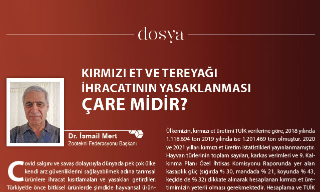 KIRMIZI ET VE TEREYAĞI İHRACATININ YASAKLANMASI ÇARE MİDİR?