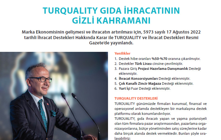 TURQUALITY GIDA İHRACATININ GİZLİ KAHRAMANI