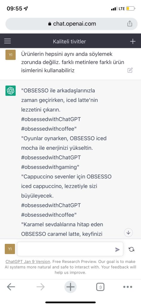 OBSESSO Yapay Zeka ChatGPT’yi İletişimde Kullanan İlk Marka Oldu