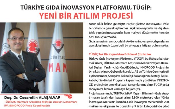 TÜRKİYE GIDA İNOVASYON PLATFORMU, TÜGİP: YENİ BİR ATILIM PROJESİ