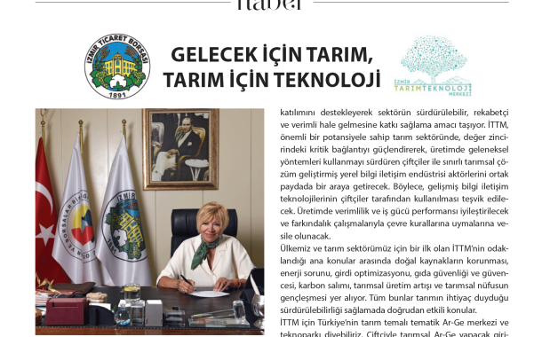 GELECEK İÇİN TARIM, TARIM İÇİN TEKNOLOJİ