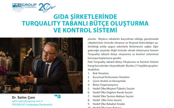 GIDA ŞİRKETLERİNDE TURQUALITY TABANLI BÜTÇE OLUŞTURMA VE KONTROL SİSTEMİ