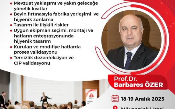 Gıda İşletmelerinde Hijyenik Tasarım ve GFSI Standartları Gereklilikleri Eğitimi 18-19 Aralık 2025