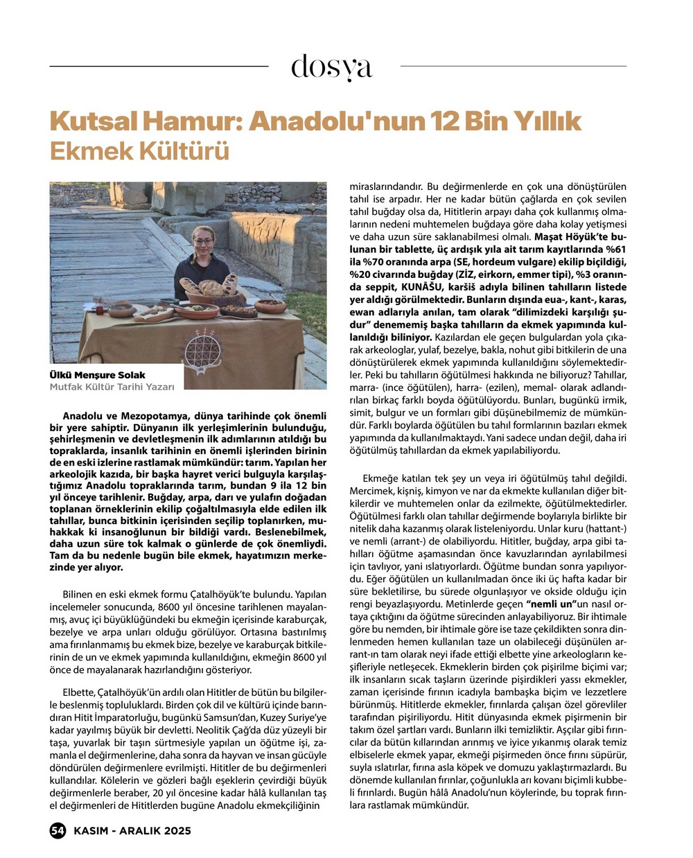 Kutsal Hamur: Anadolu'nun 12 Bin Yıllık Ekmek Kültürü