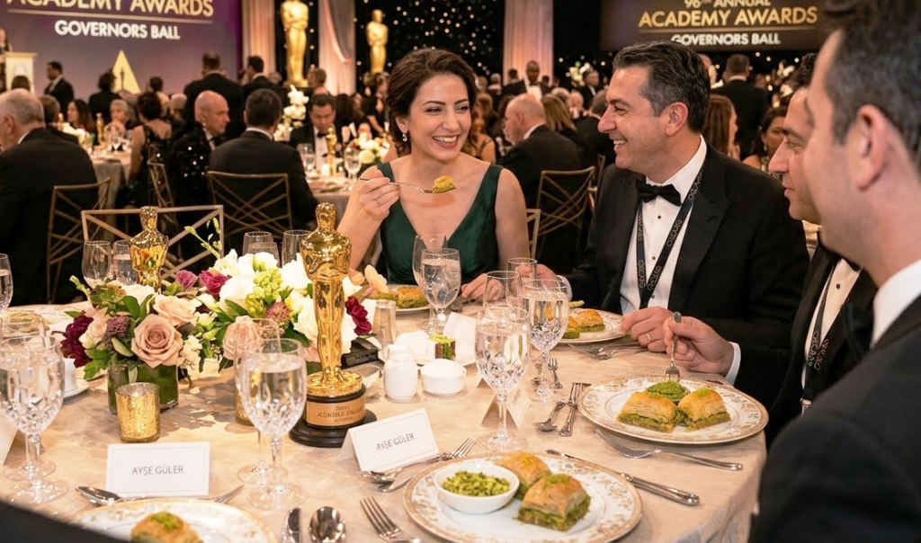 OSCAR SOFRASINDA TÜRK LEZZETLERİ: MENÜDE ANTEP BAKLAVASI