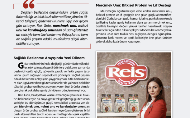 Reis Gıda'dan Glutensiz Unlarla Sağlıklı Beslenmye Güçlü Katkı