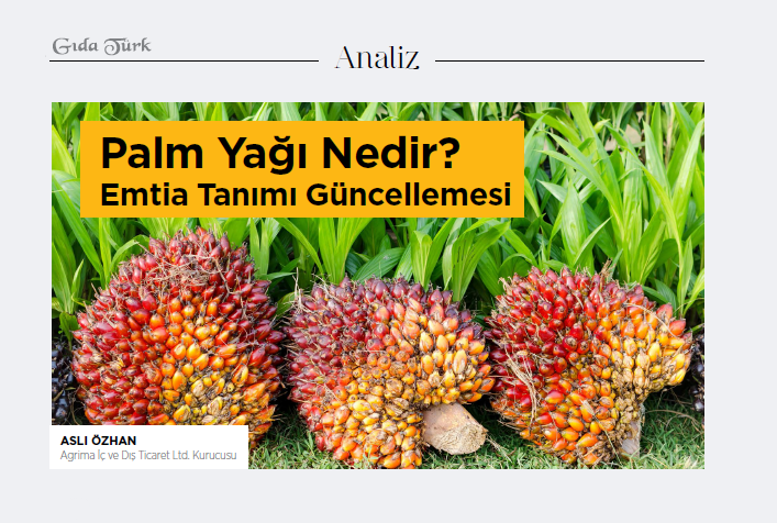 Palm Yağı Nedir? Emtia Tanımı Güncellemesi